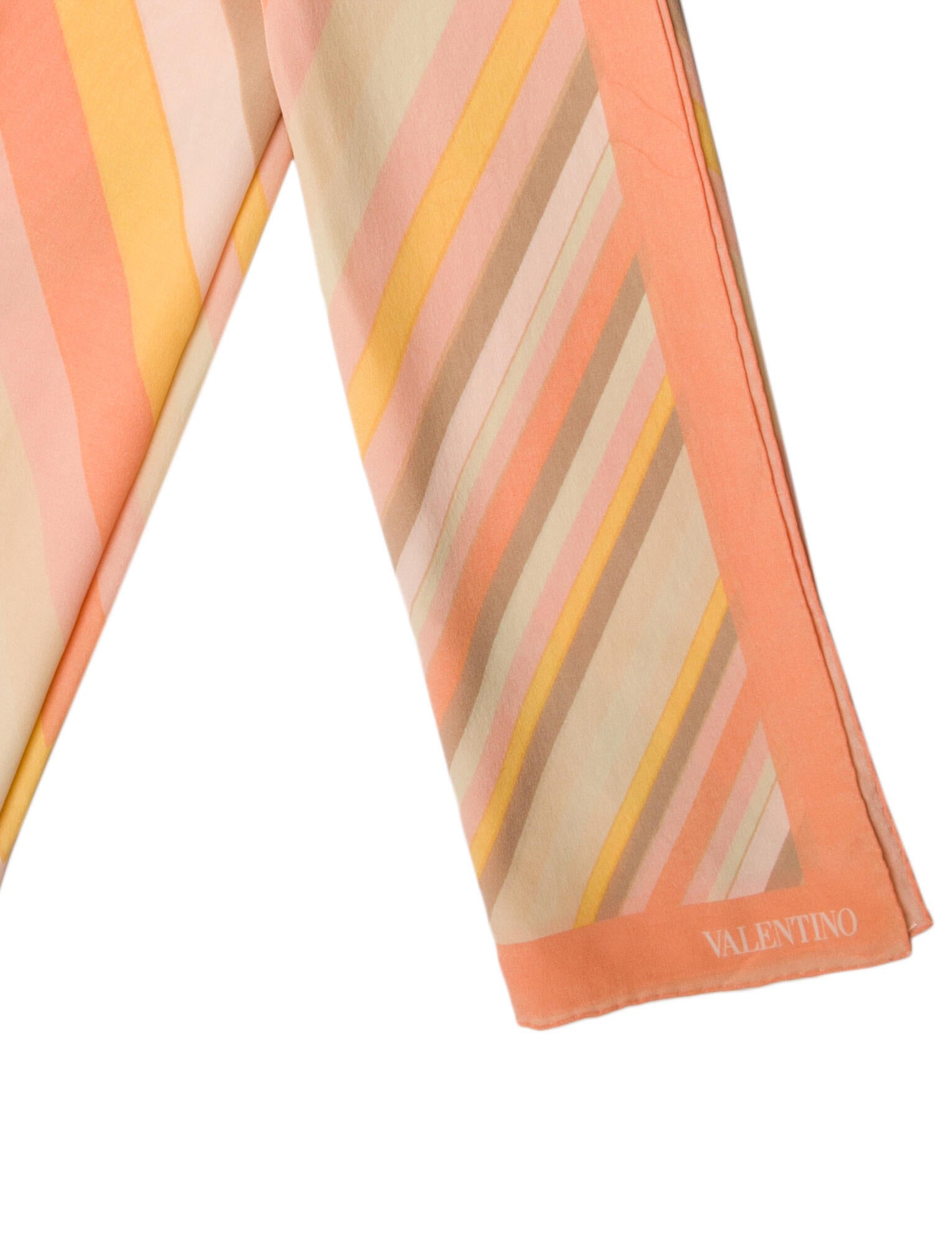 Valentino Silk Striped Scarf