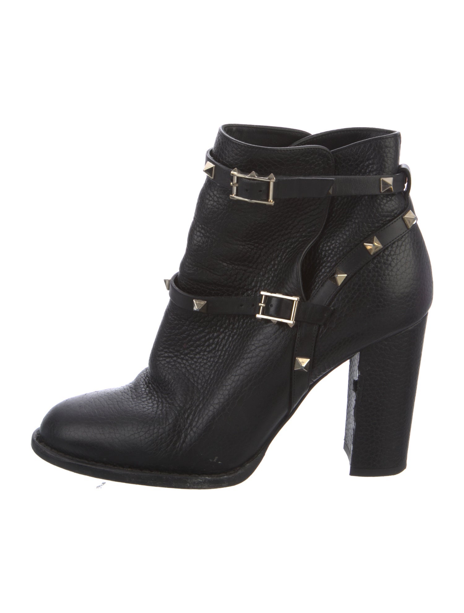 Valentino Rockstud Accents Leather Boots