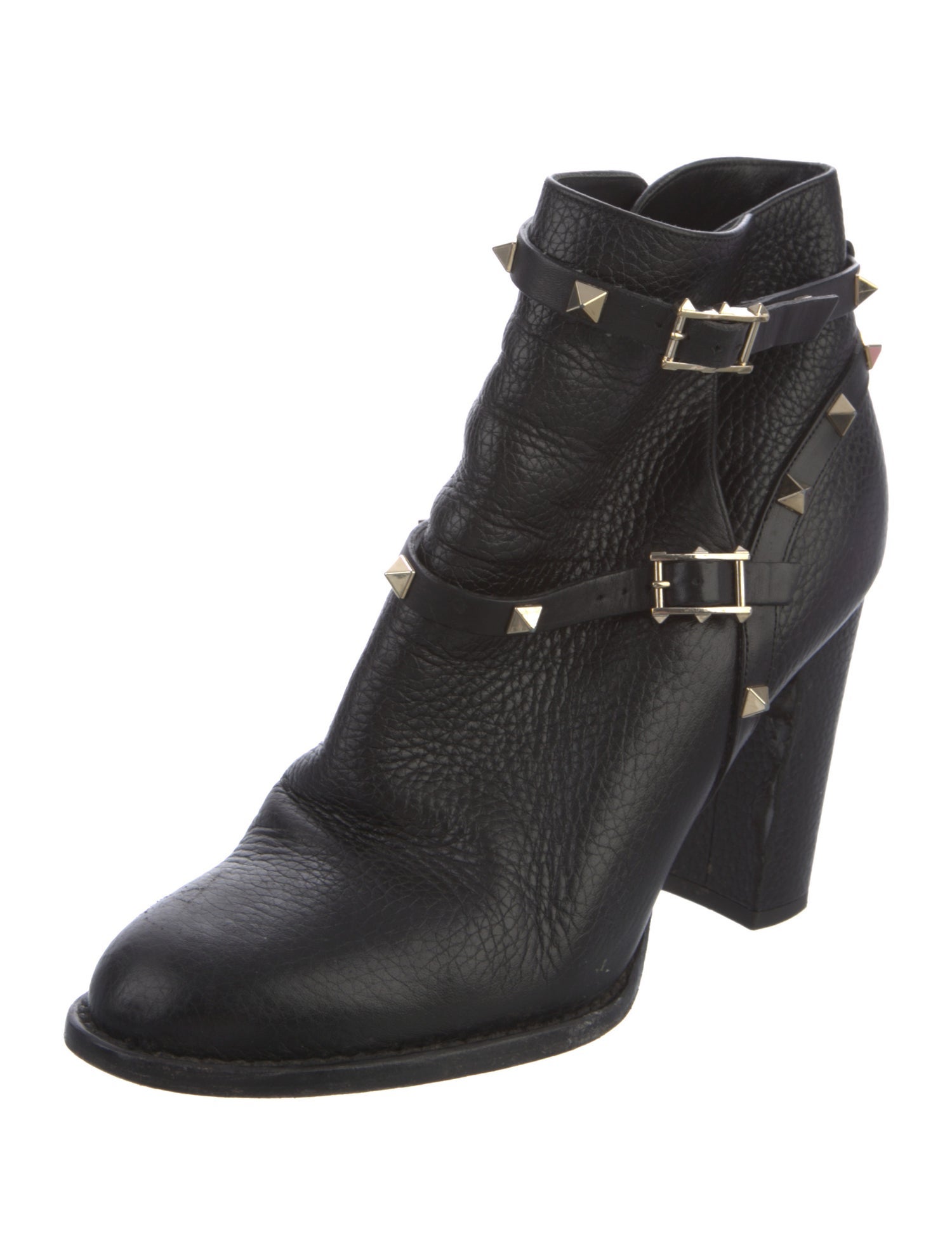 Valentino Rockstud Accents Leather Boots