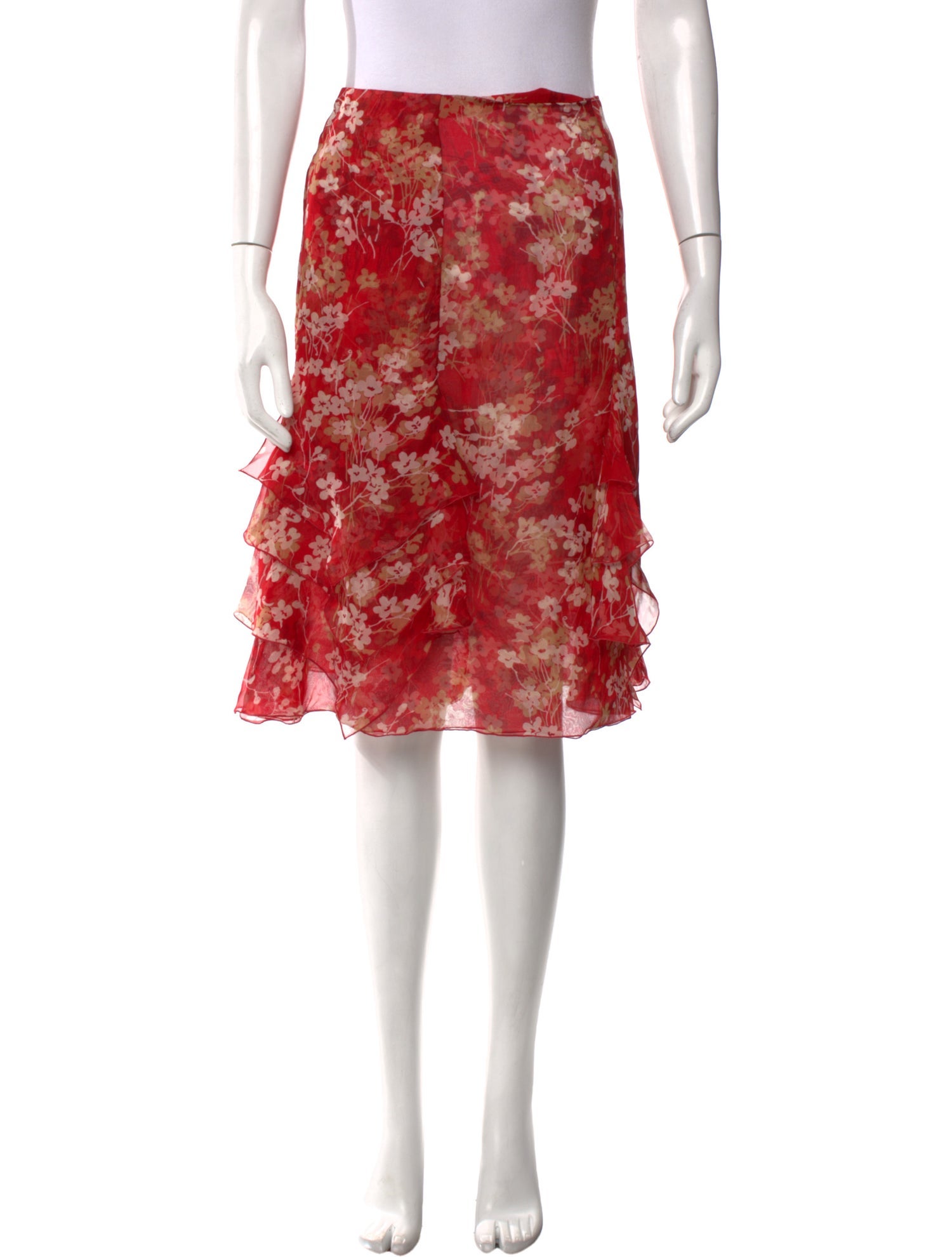 Valentino Silk Knee-Length Skirt