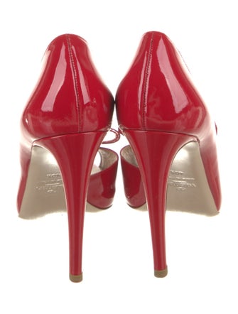 Valentino Patent Leather Bow Accents D'Orsay Pumps
