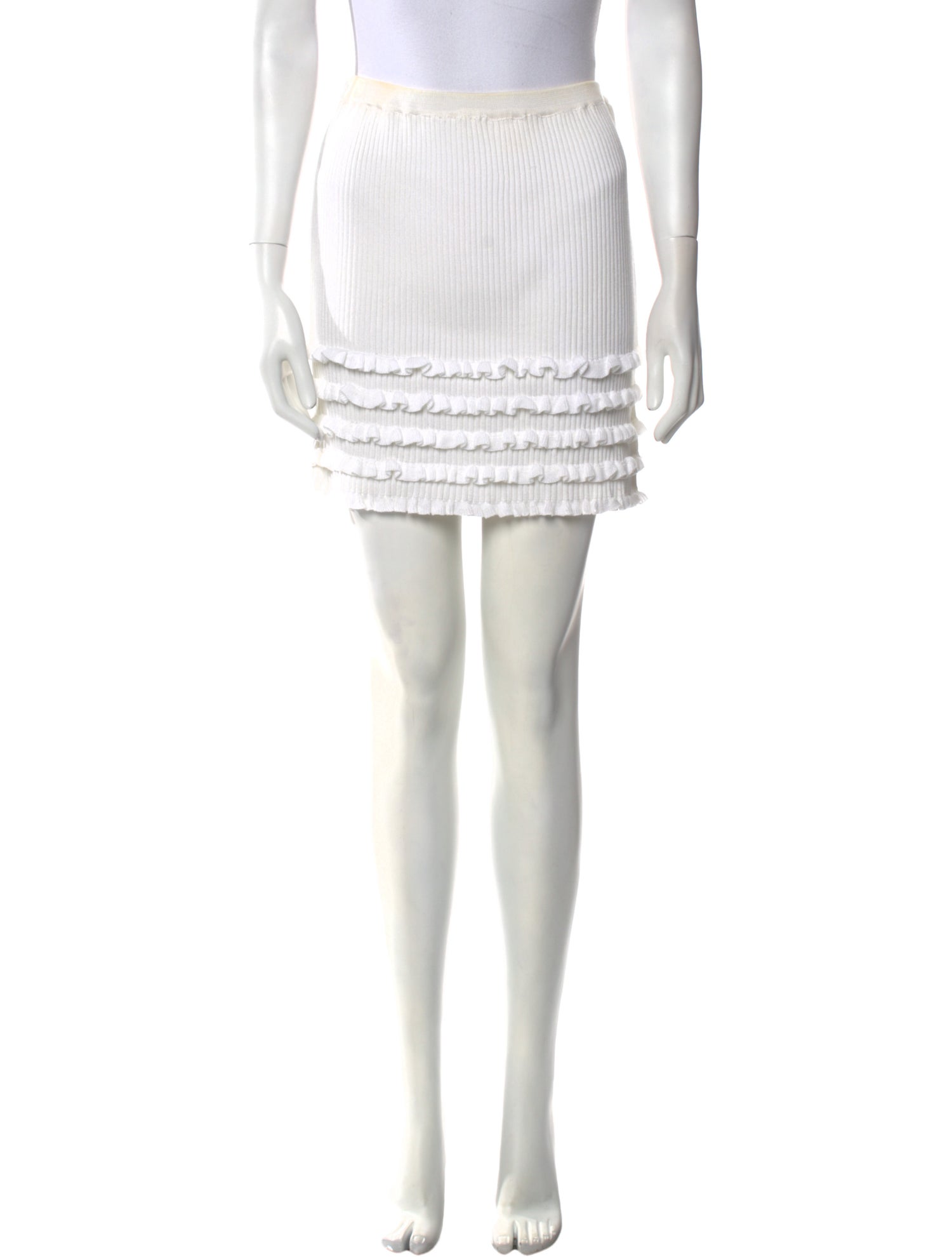 Valentino Ruffle Embellishment Mini Skirt