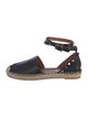 Valentino Rockstud Accents Leather Espadrilles