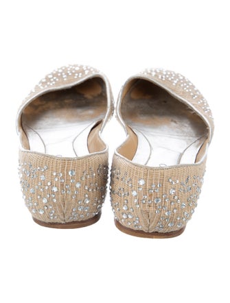 Valentino Raffia Printed D'Orsay Flats