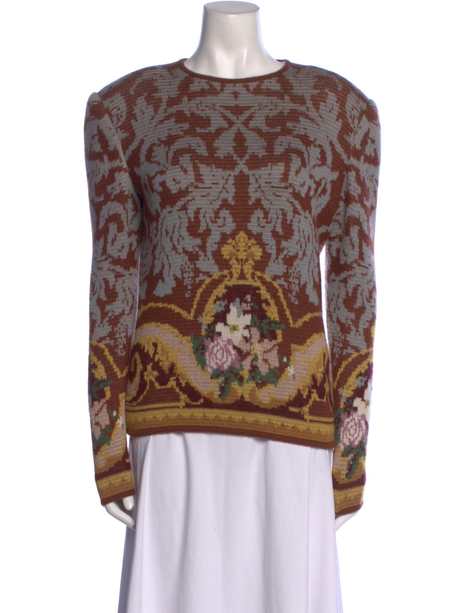 Valentino Printed Crew Neck Sweater