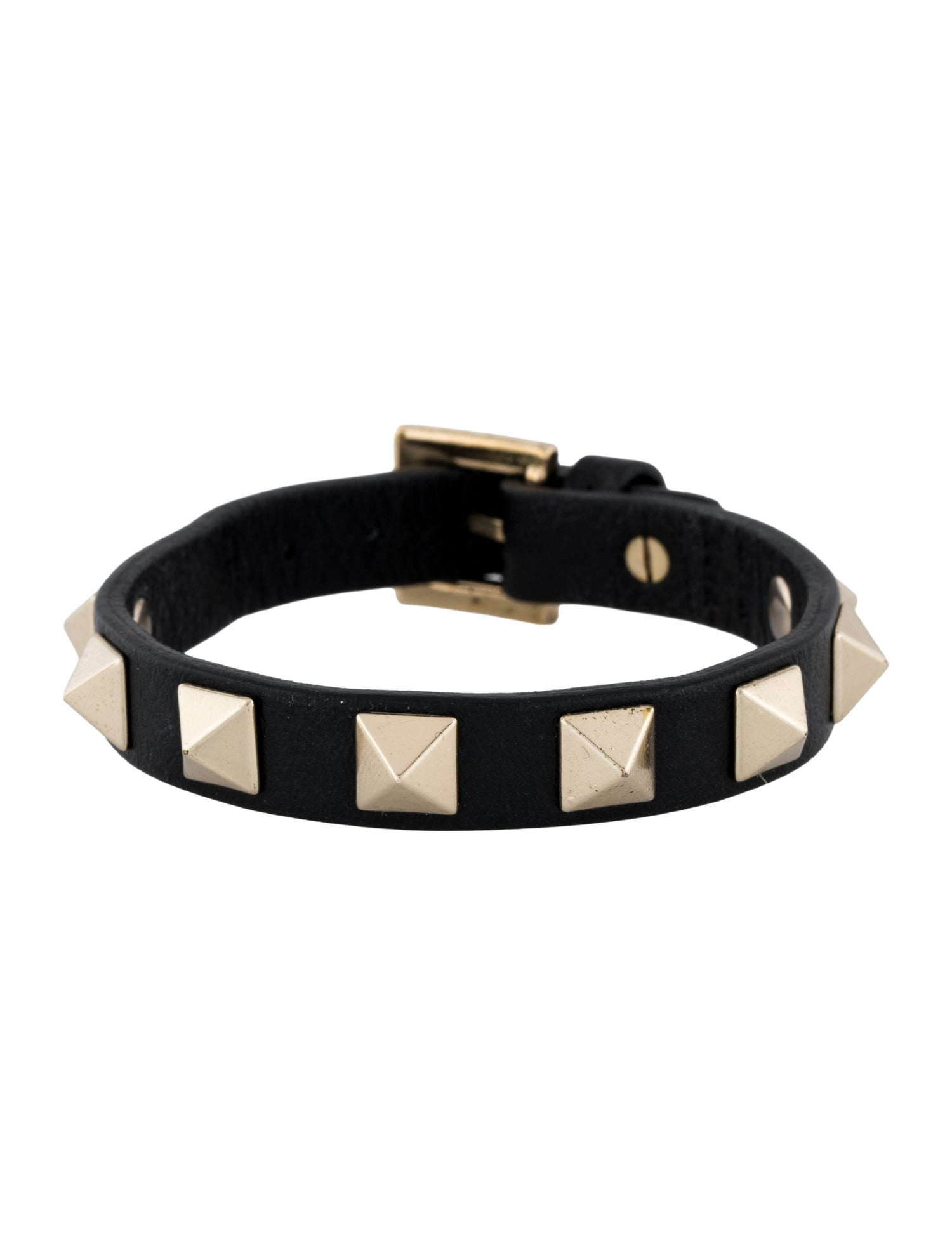 Valentino Leather Rockstud Wrap Bracelet