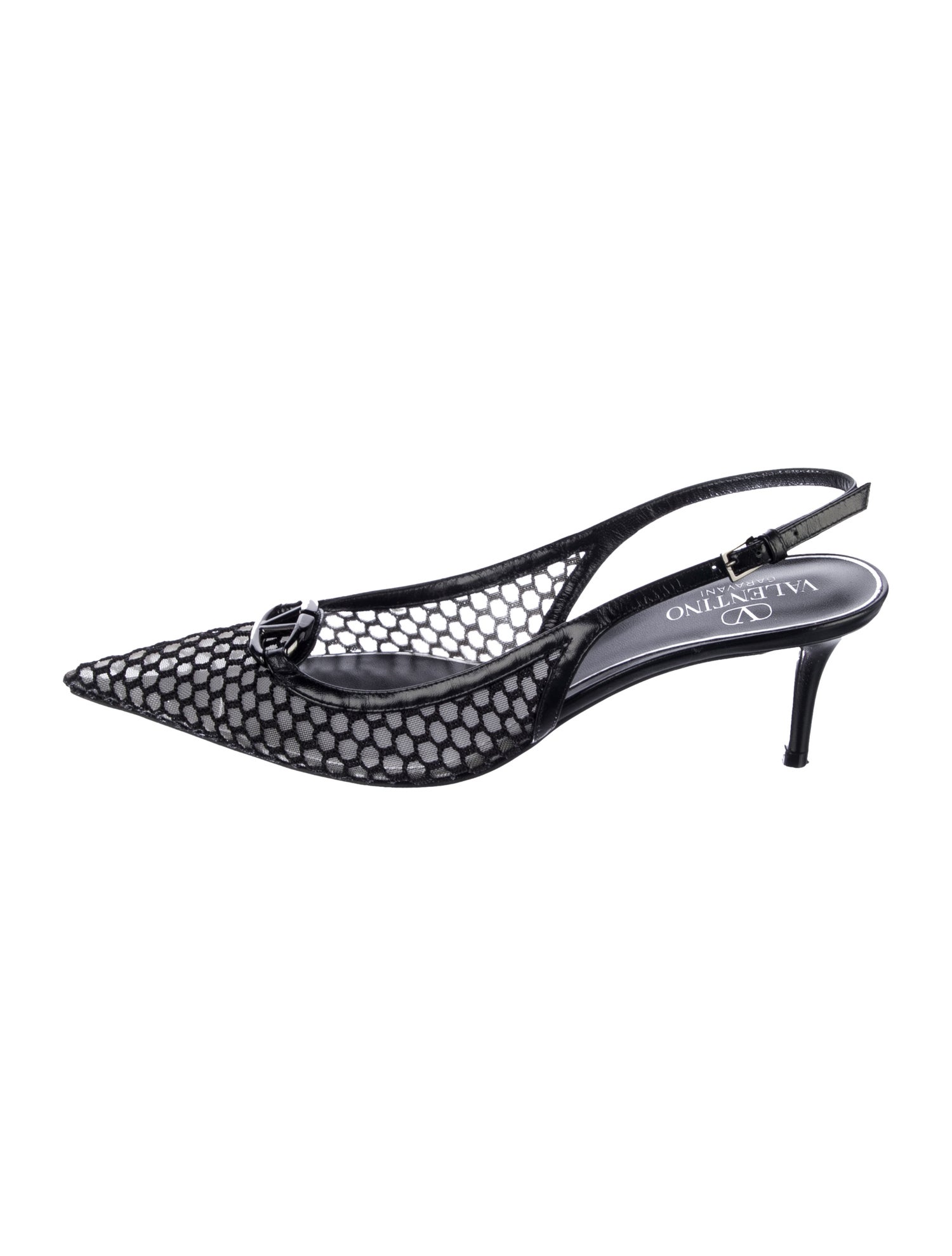 Valentino Mesh Slingback Pumps