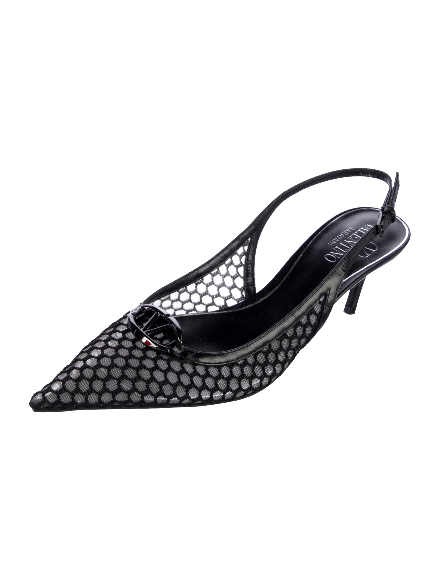 Valentino Mesh Slingback Pumps
