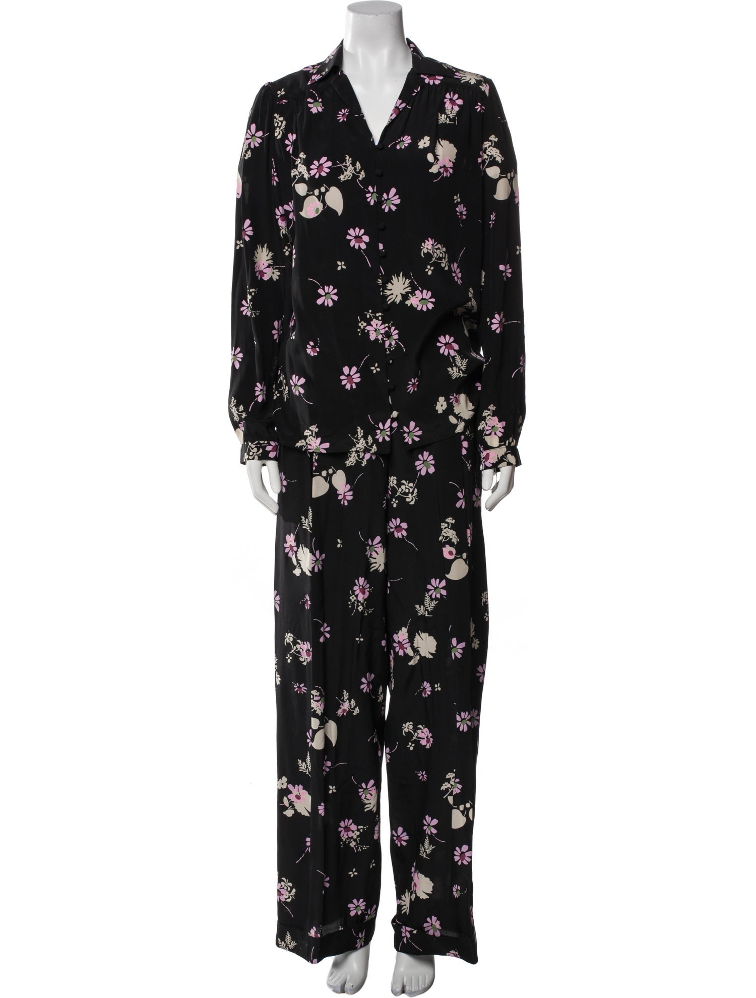 Valentino Silk Floral Print Pant Set w/ Tags