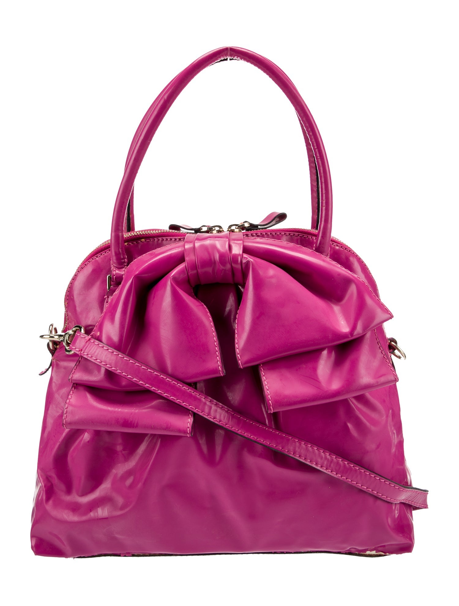 Valentino Vinyl Top Handle Bag Large