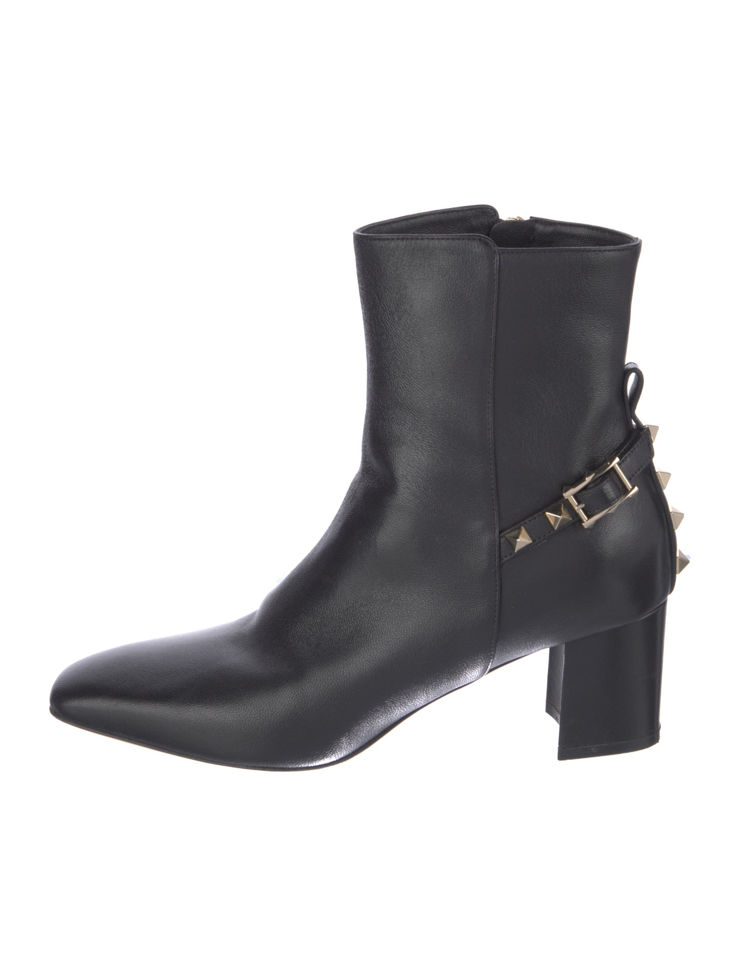 Valentino Rockstud Accents Leather Boots