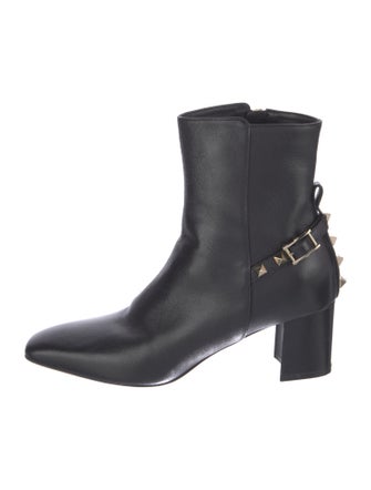 Valentino Rockstud Accents Leather Boots