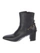 Valentino Rockstud Accents Leather Boots