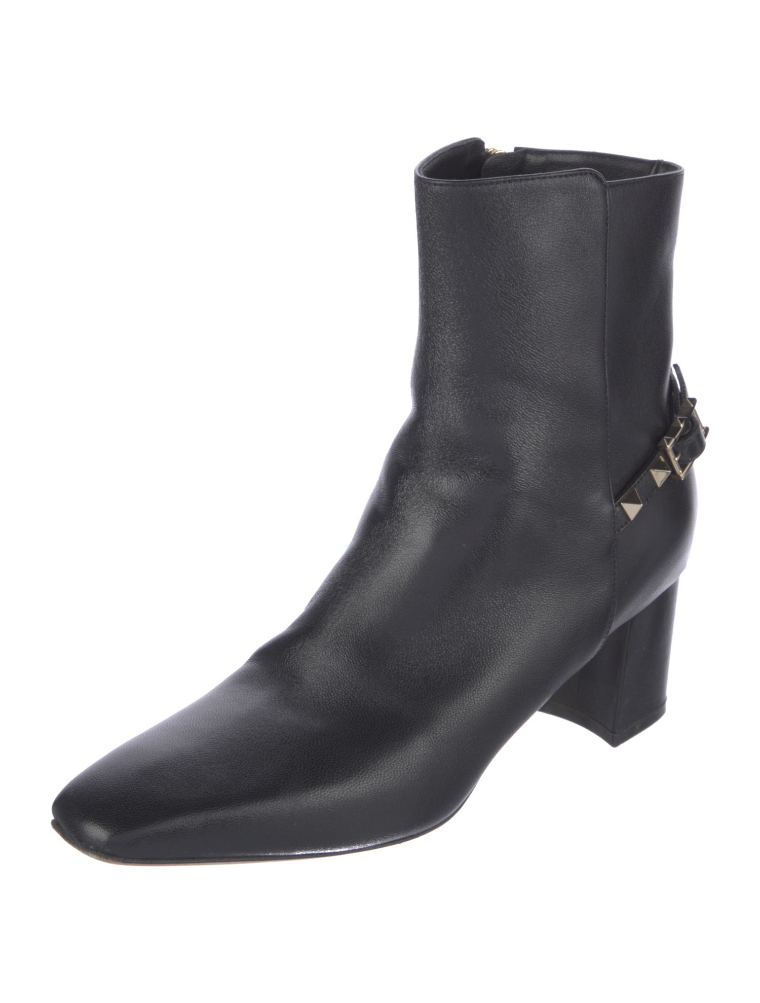 Valentino Rockstud Accents Leather Boots