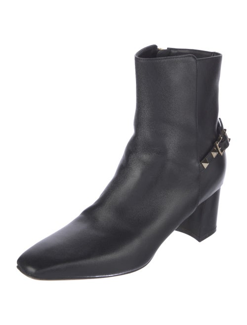 Valentino Rockstud Accents Leather Boots