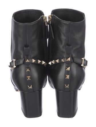 Valentino Rockstud Accents Leather Boots