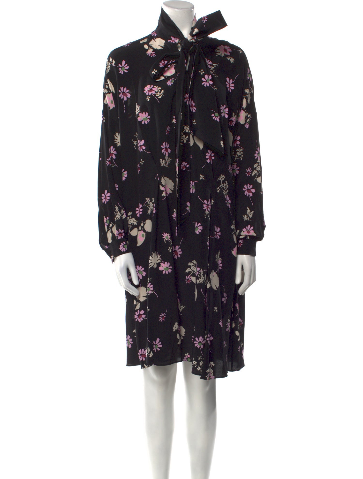 Valentino Floral Print Knee-Length Dress