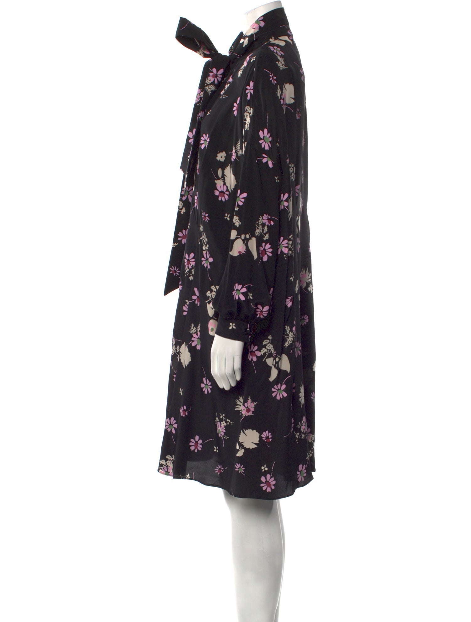 Valentino Floral Print Knee-Length Dress