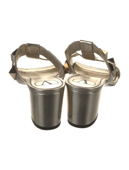 Valentino Rockstud Accents Leather Slides