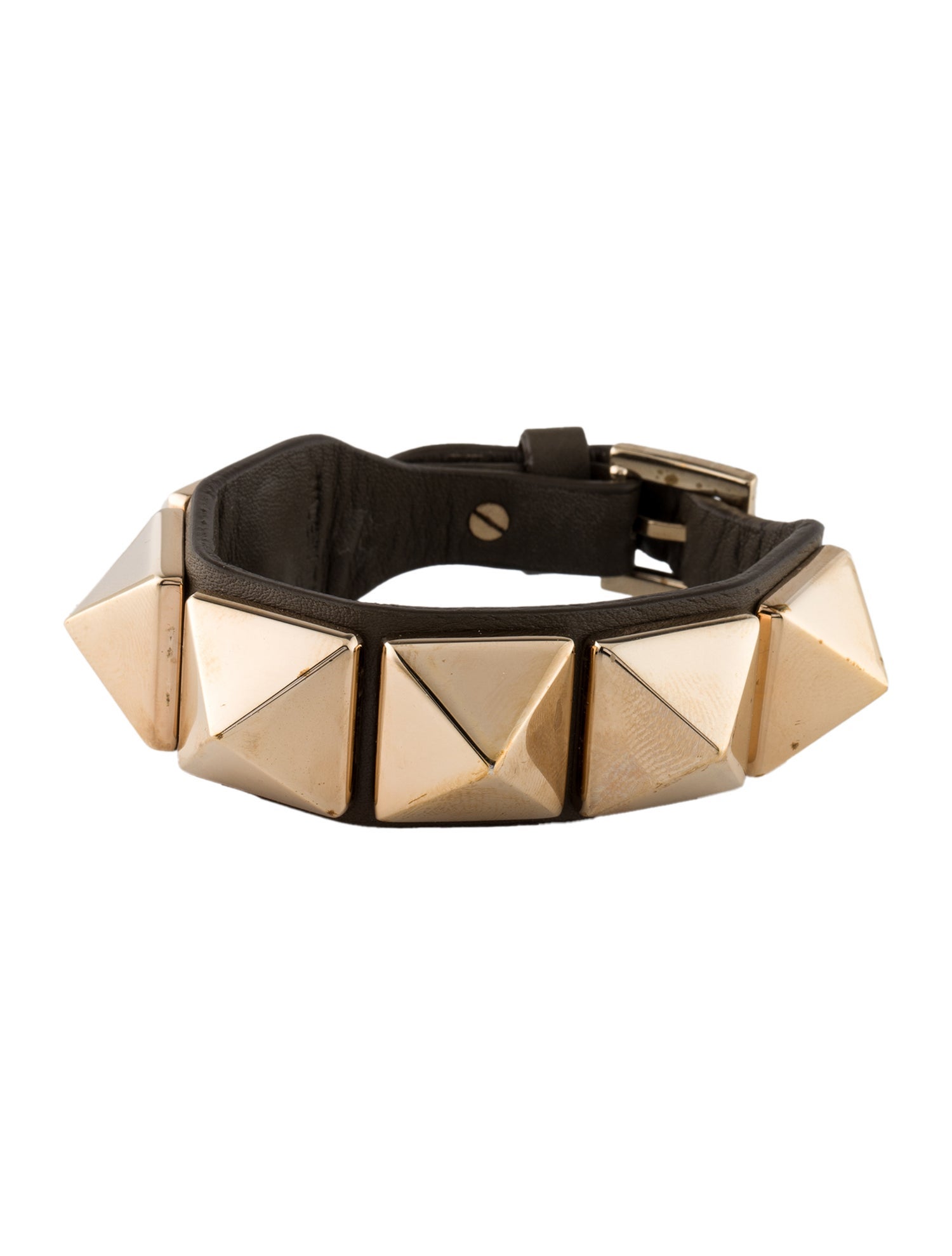 Valentino Leather Rockstud Bracelet