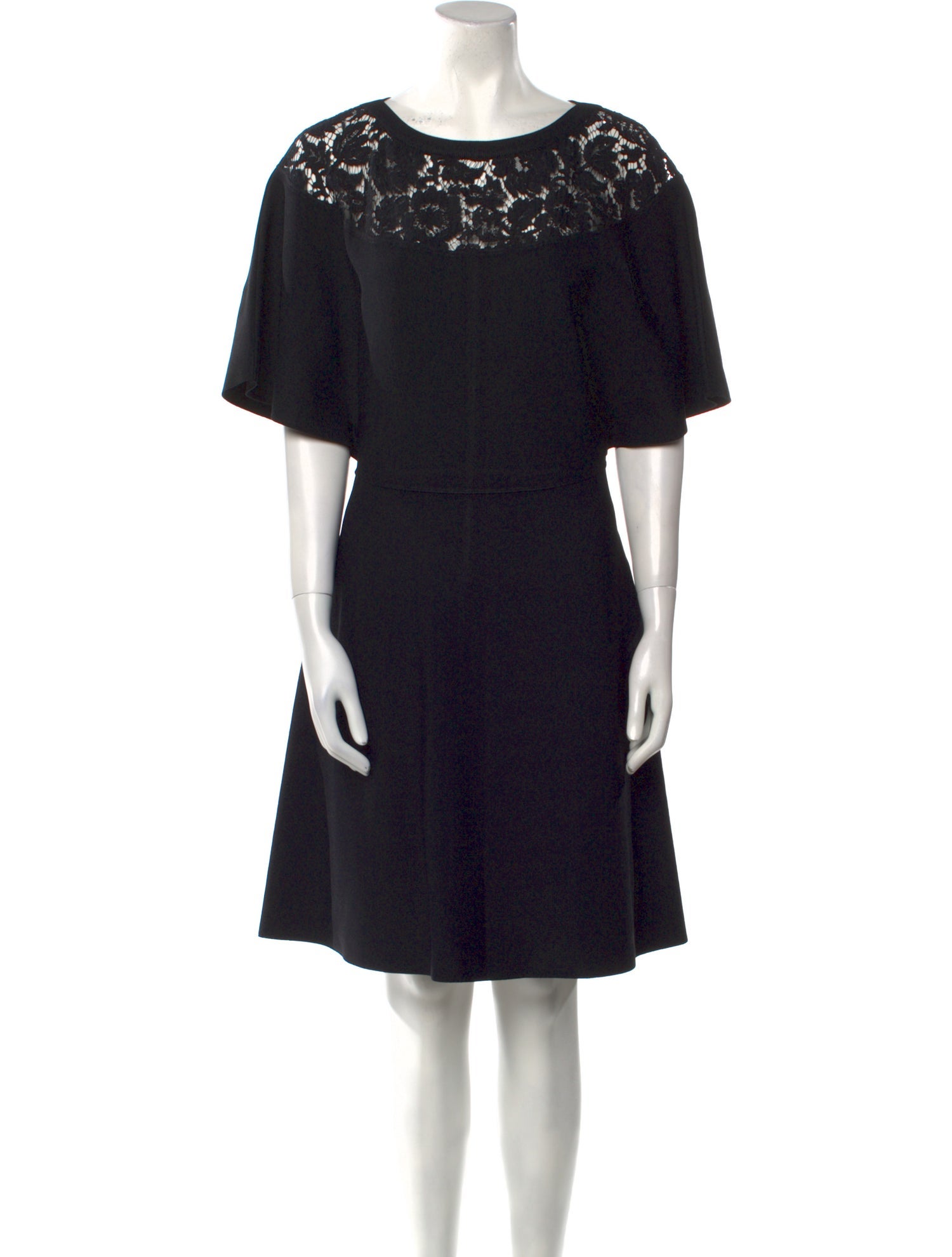 Valentino Bateau Neckline Knee-Length Dress