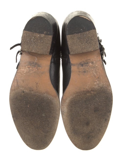 Valentino Leather Fringe Trim Accent Boots