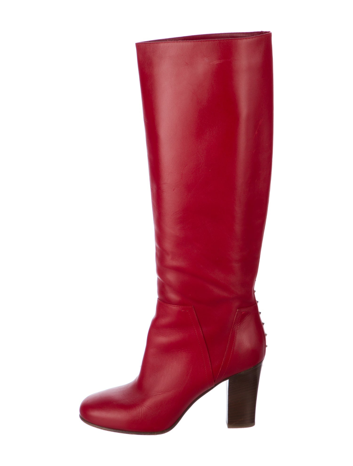 Valentino Rockstud Accents Leather Boots