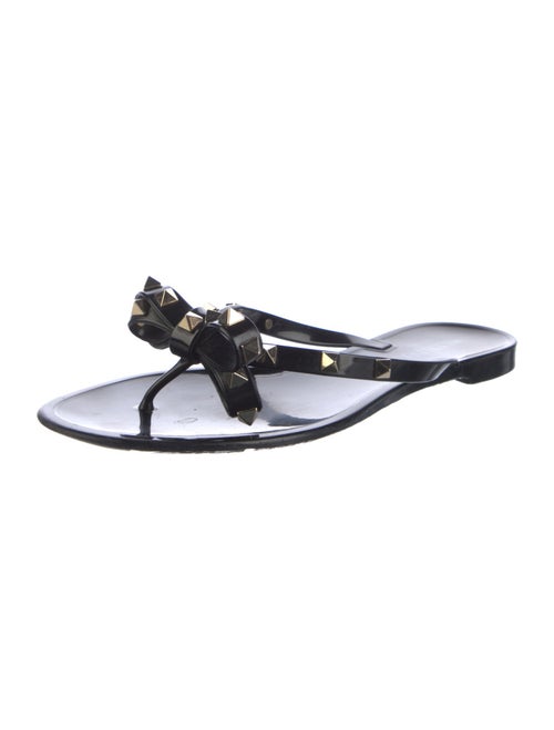 Valentino Rockstud Accents Rubber Slides