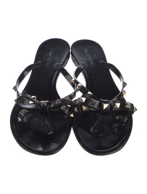 Valentino Rockstud Accents Rubber Slides