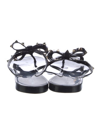 Valentino Rockstud Accents Rubber Slides