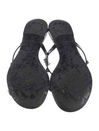 Valentino Rockstud Accents Rubber Slides