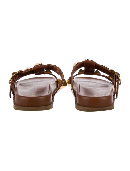 Valentino Rockstud Accents Leather Slides