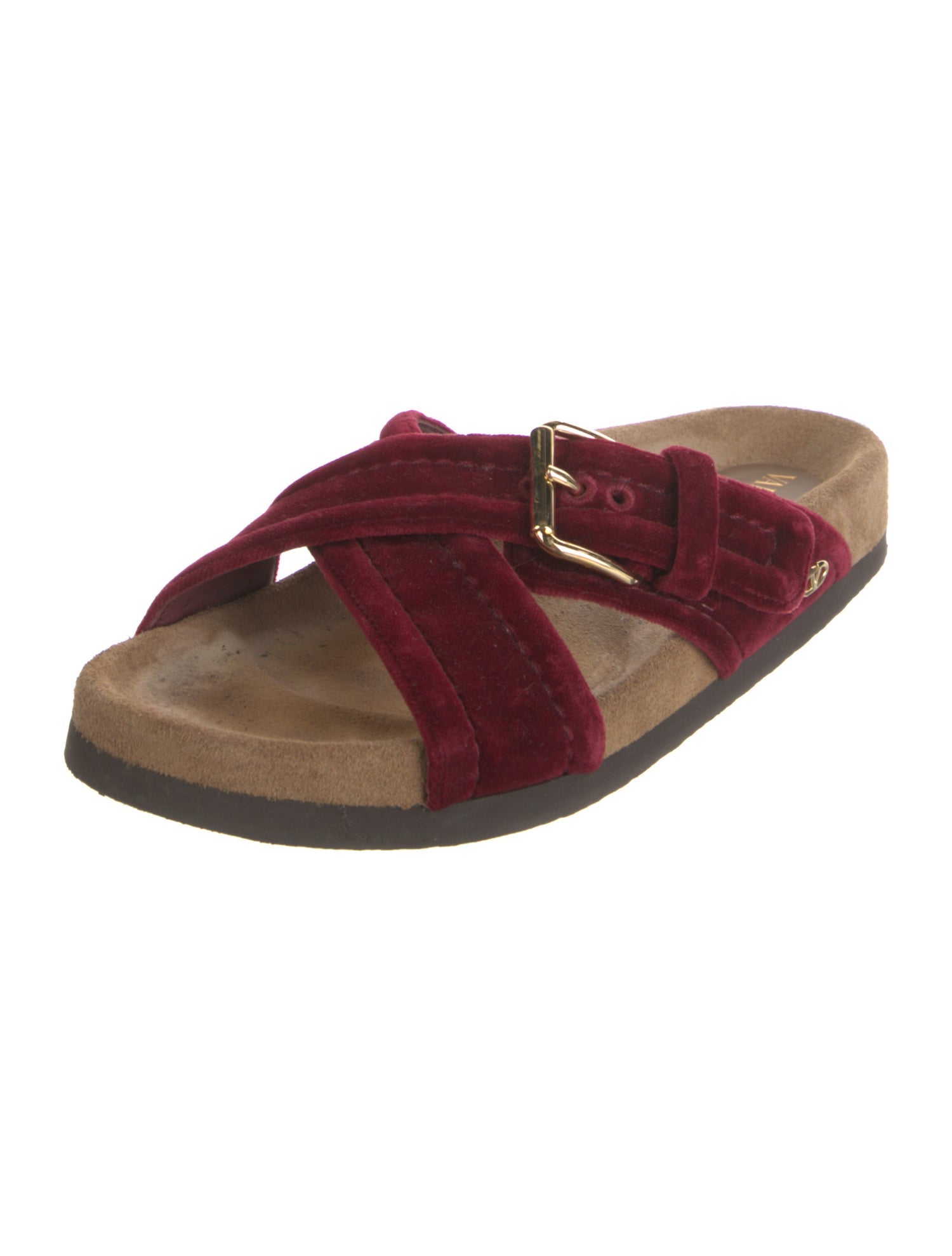 Valentino Velvet Slides