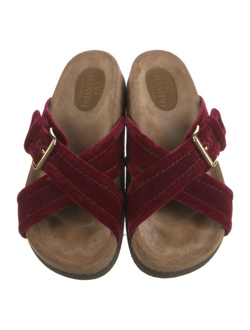 Valentino Velvet Slides