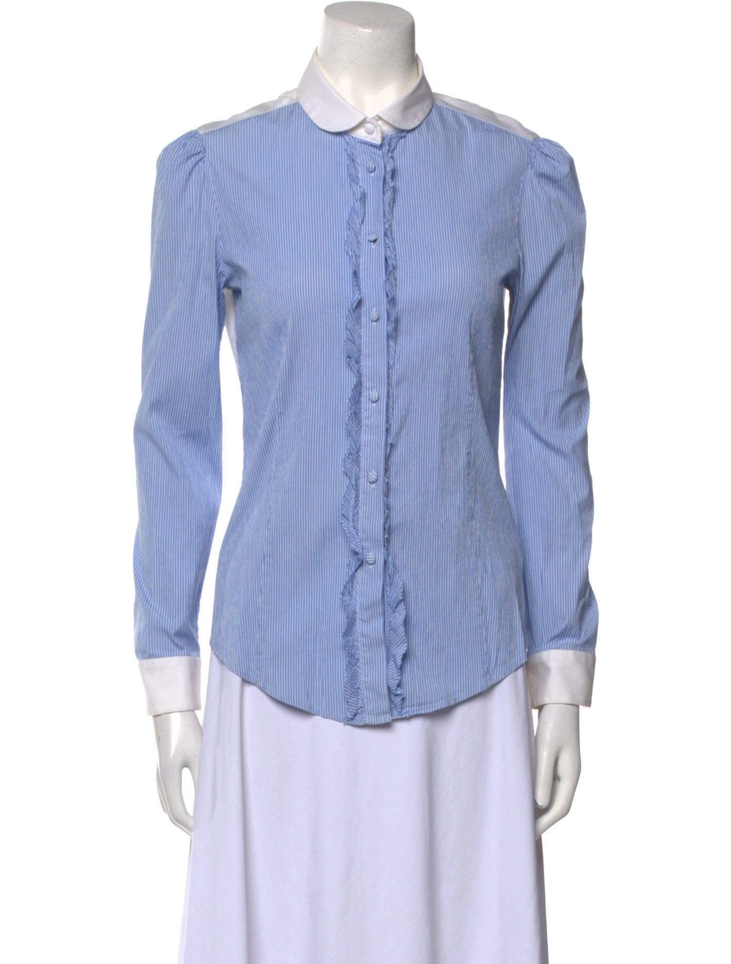 Red Valentino Long Sleeve Button-Up Top