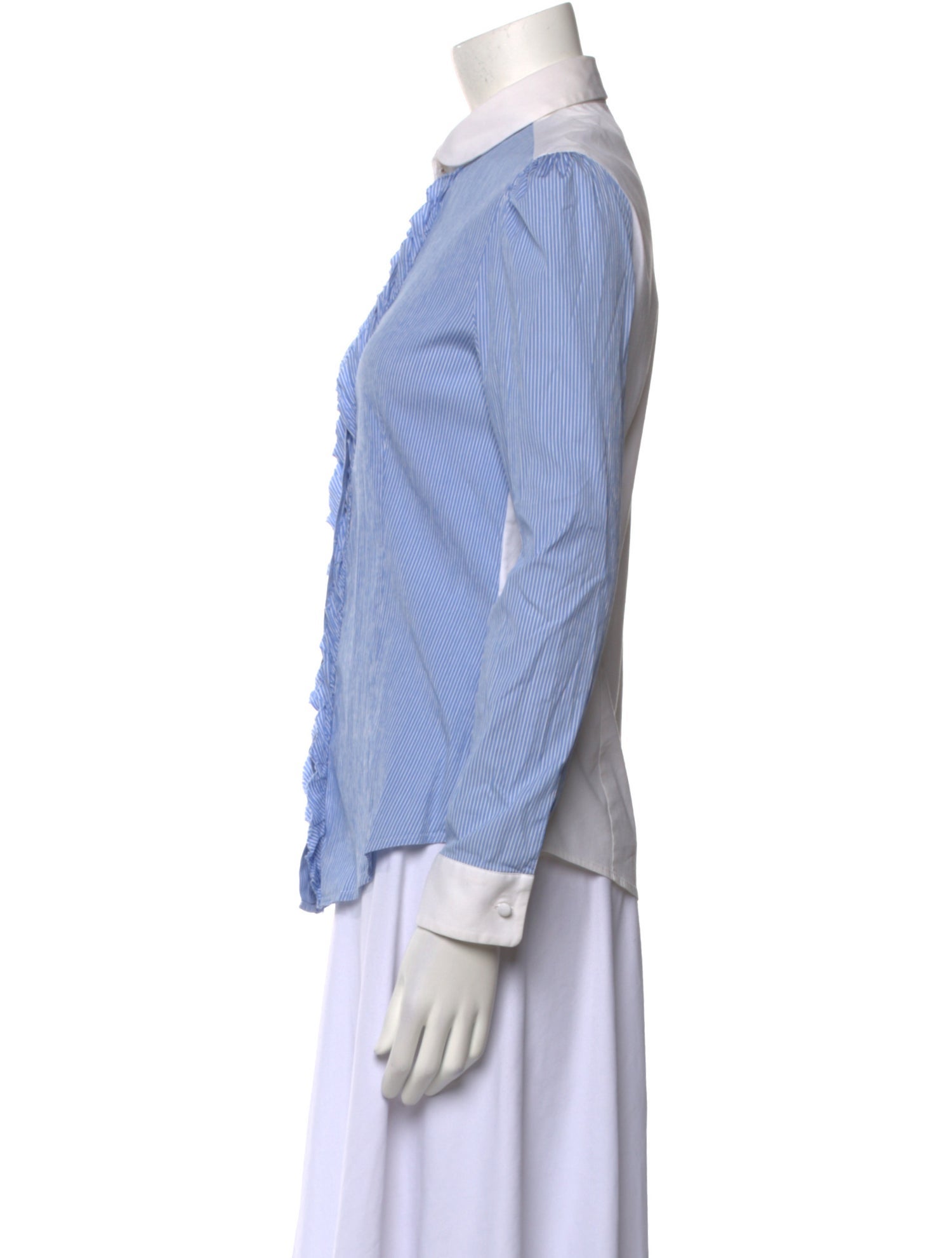 Red Valentino Long Sleeve Button-Up Top