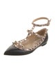 Valentino Rockstud Accents Leather Ballet Flats