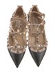 Valentino Rockstud Accents Leather Ballet Flats