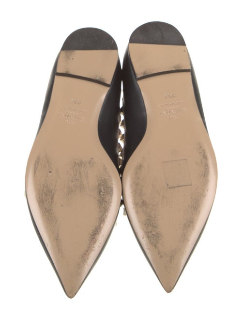 Valentino Rockstud Accents Leather Ballet Flats