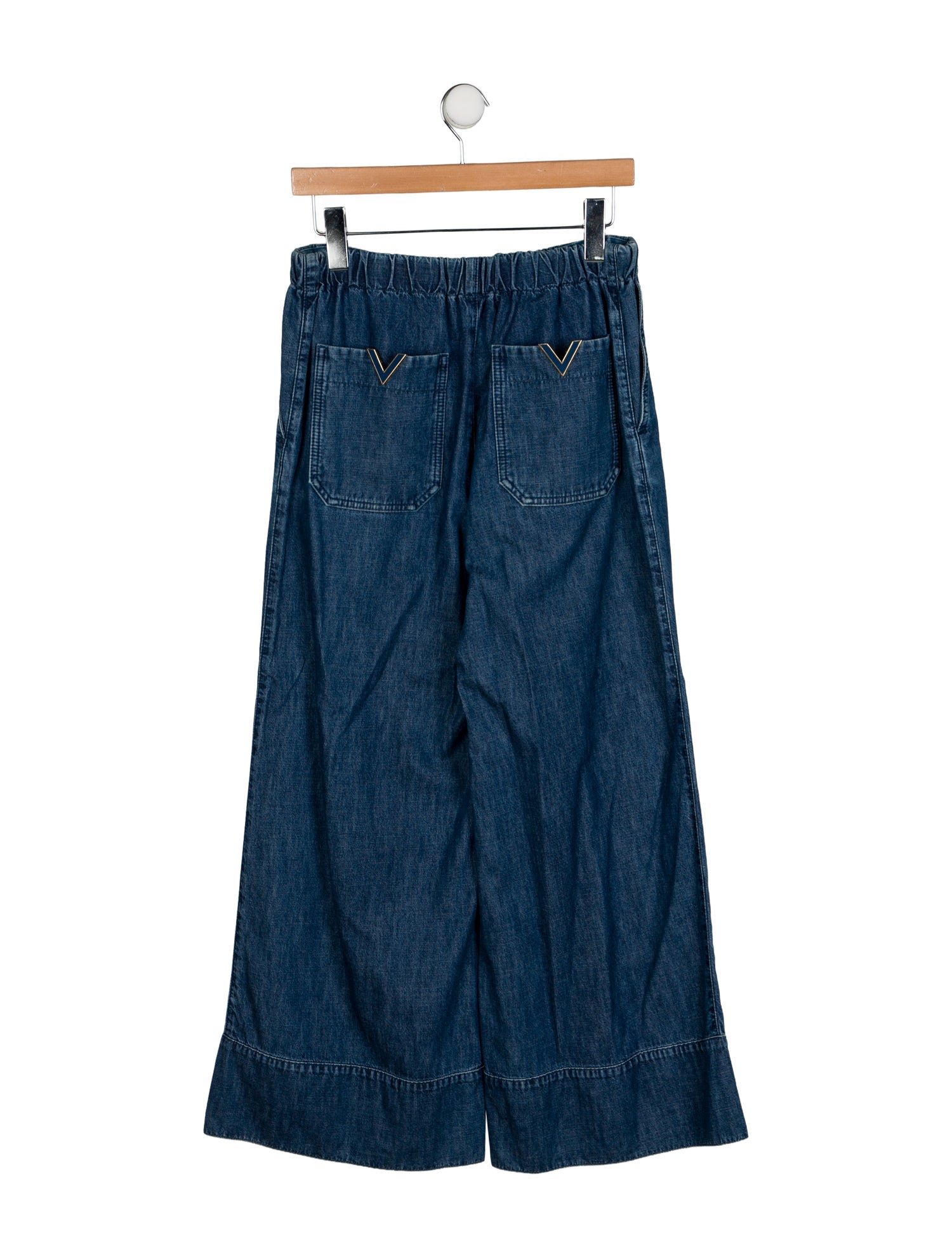 Valentino High-Rise Wide Leg Jeans