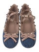 Valentino Rockstud Accents Satin Flats