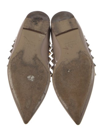 Valentino Rockstud Accents Patent Leather Ballet Flats