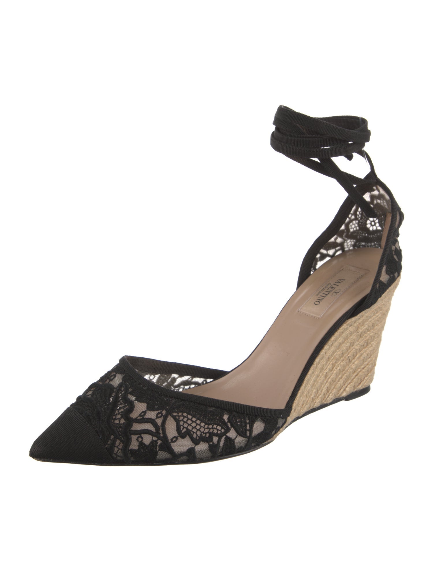 Valentino Lace Lace Pattern D'Orsay Pumps