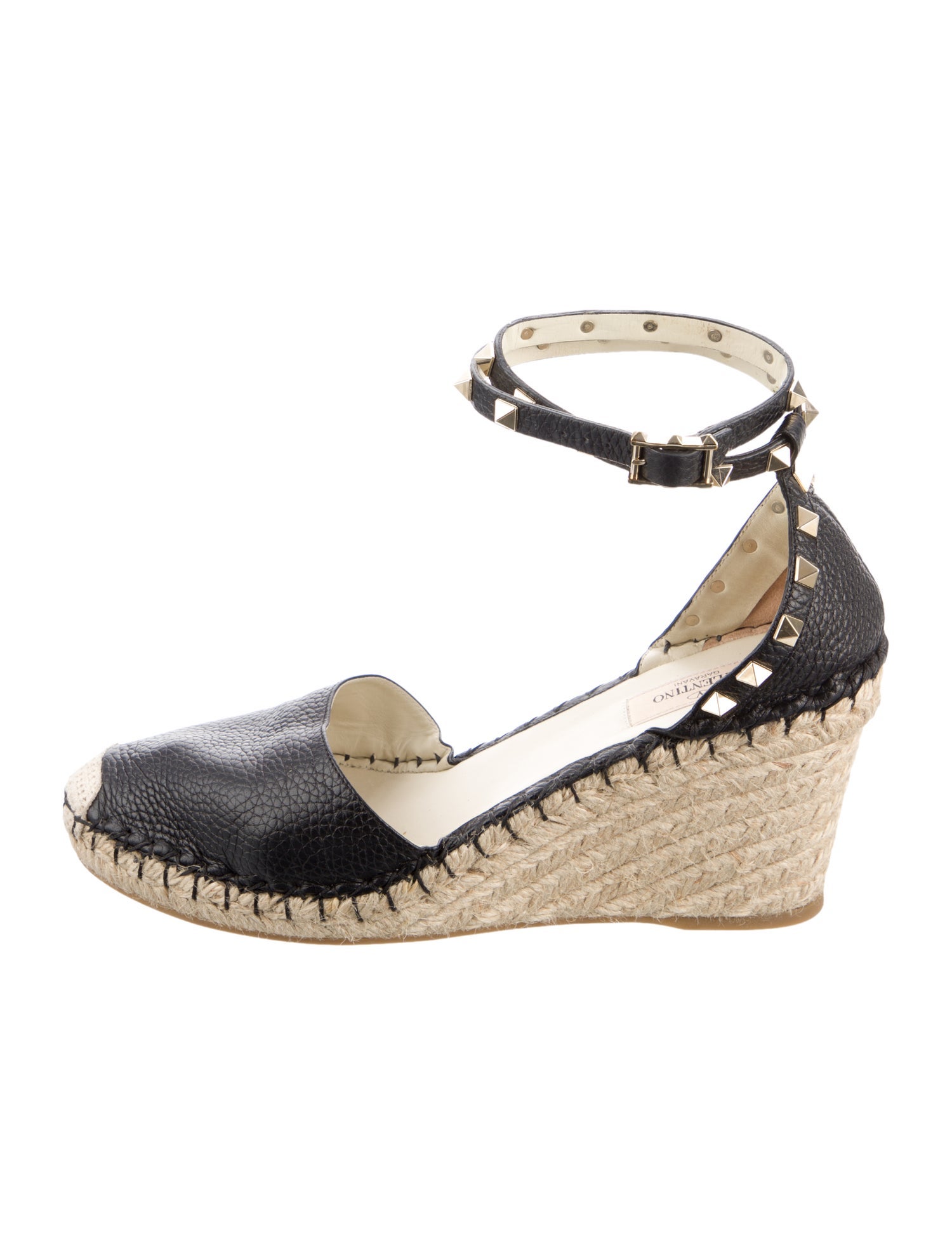 Valentino Rockstud Accents Leather Pumps