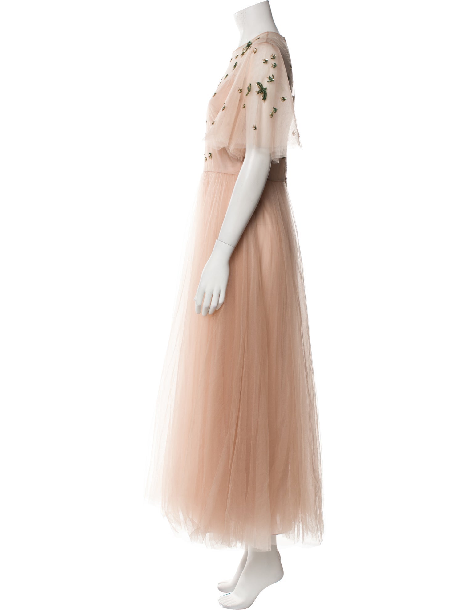 Valentino Crew Neck Long Dress