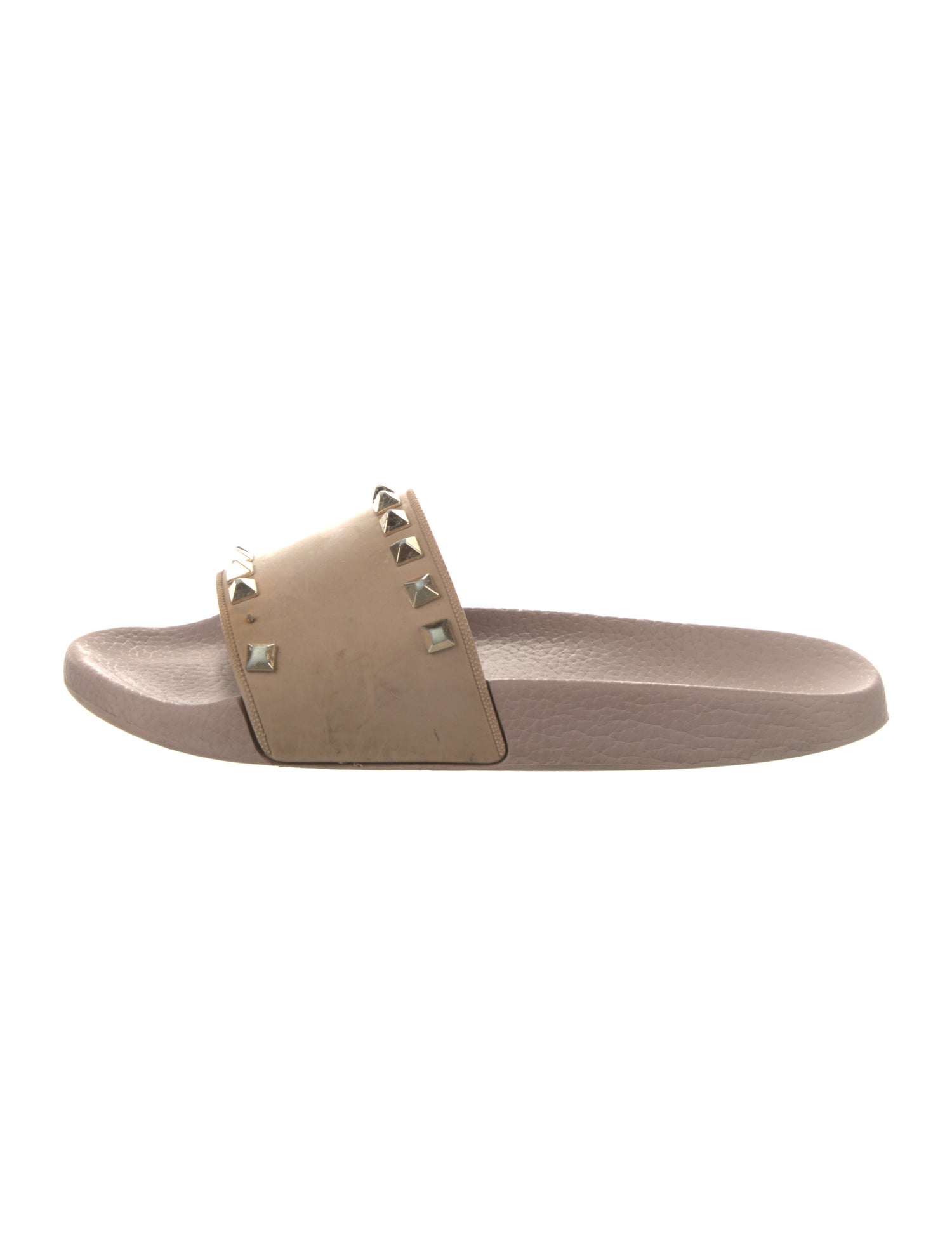 Valentino Rockstud Accents Rubber Slides
