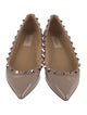 Valentino Rockstud Accents Patent Leather Ballet Flats