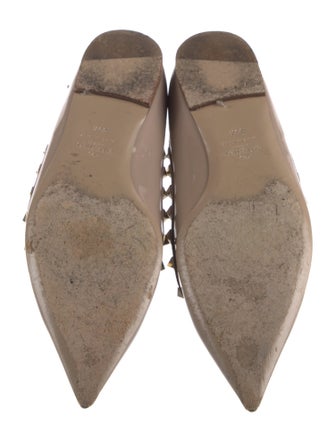Valentino Rockstud Accents Patent Leather Ballet Flats