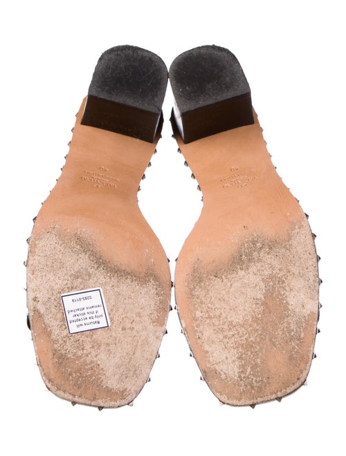 Valentino Rockstud Accents Leather Slides