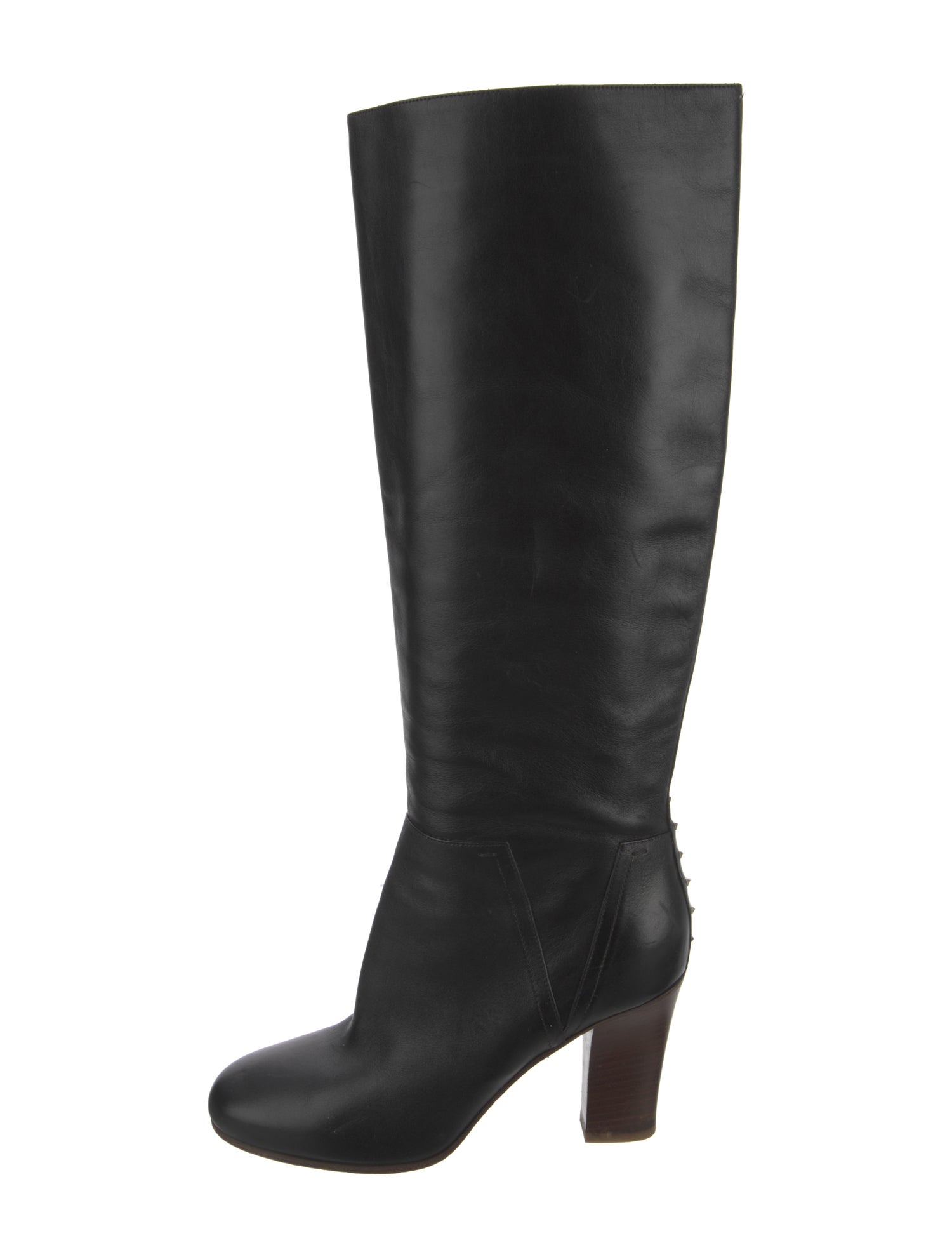 Valentino Rockstud Accents Leather Boots